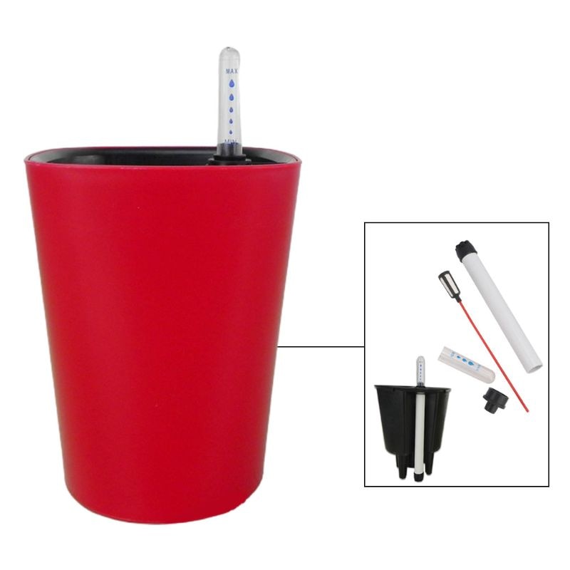 Self-Watering Flower Pot Indoor with Water Level Indicator