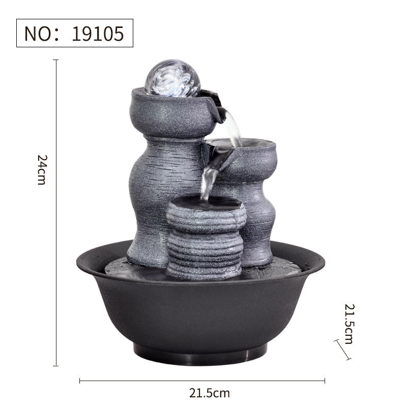 Decorative Indoor Tabletop Water Fountain (Type 19105)