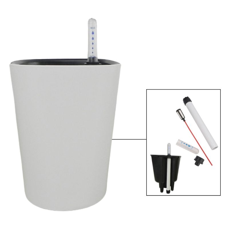 Self-Watering Flower Pot Indoor with Water Level Indicator