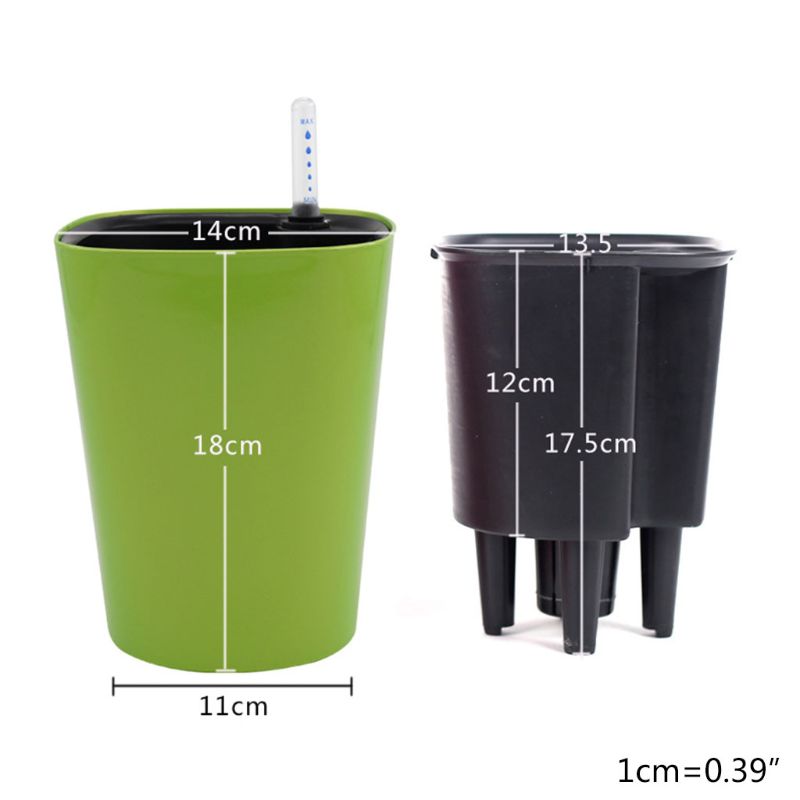 Self-Watering Flower Pot Indoor with Water Level Indicator