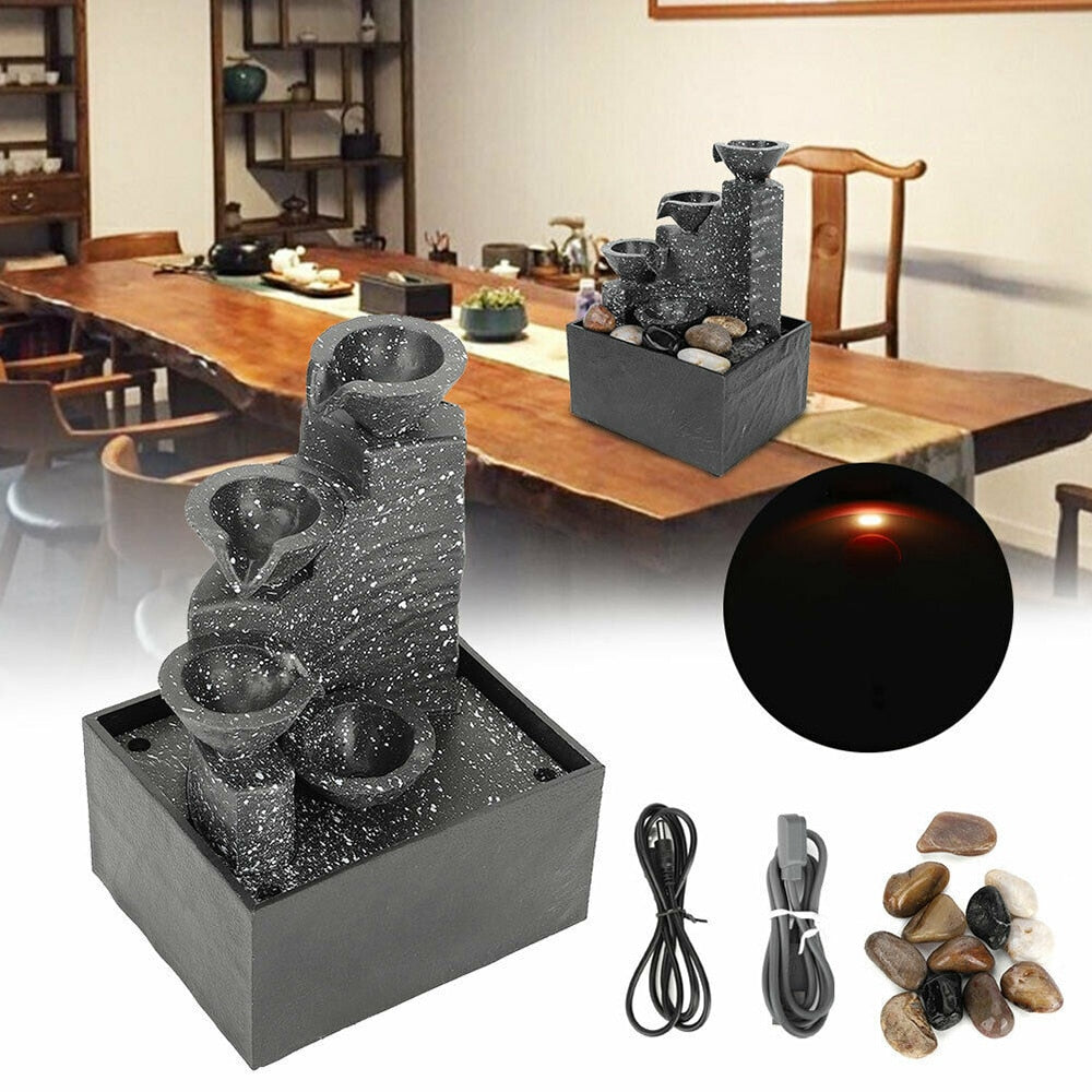 Tabletop Water Fountain Indoor Ornament Feature