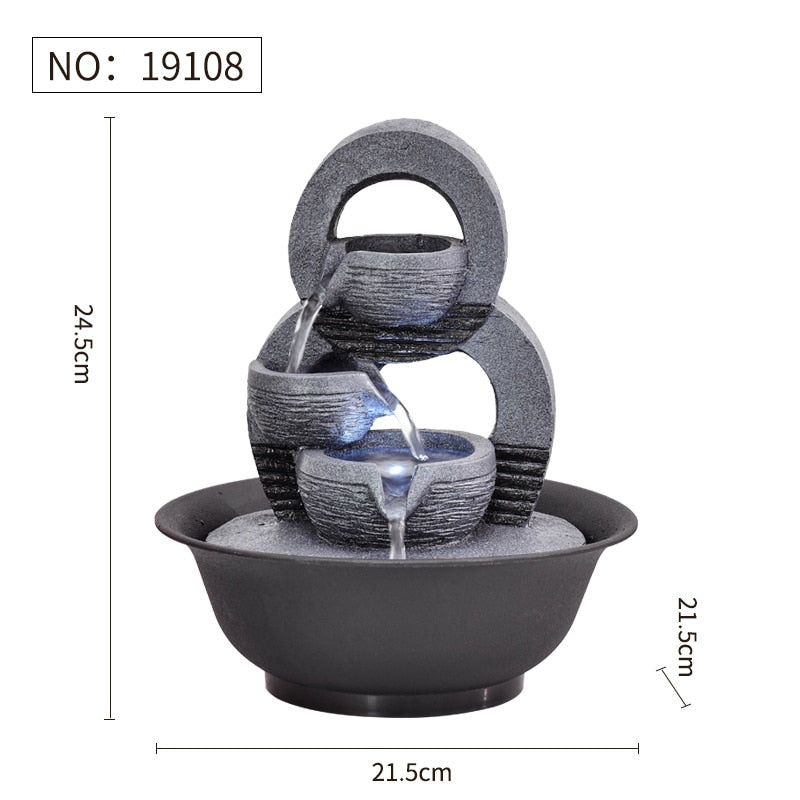 Decorative Indoor Tabletop Water Fountain (Type 19108)