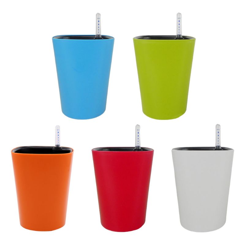 Self-Watering Flower Pot Indoor with Water Level Indicator