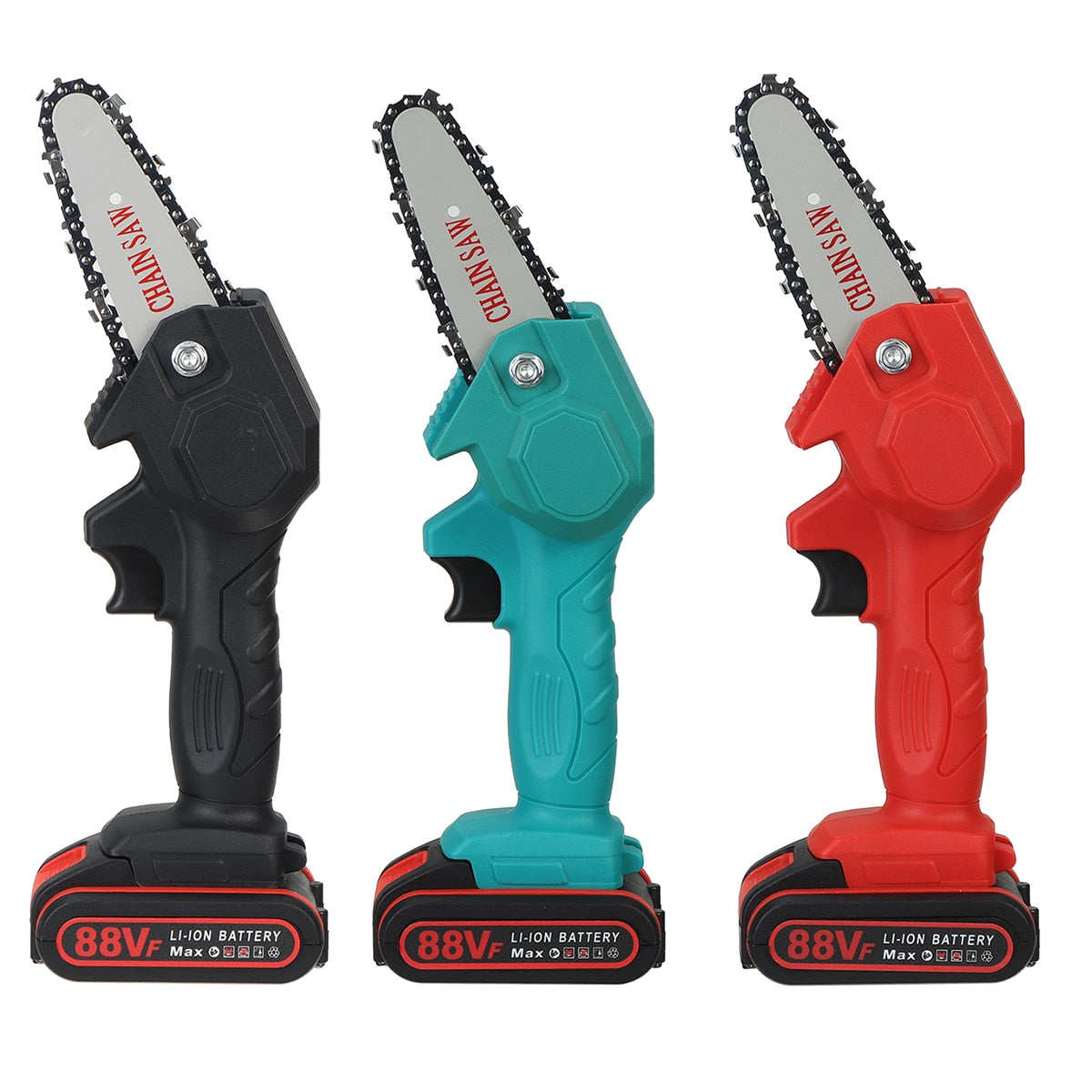 1080W 4 Inch 88V Mini Electric Chain Saw With 2PC Battery