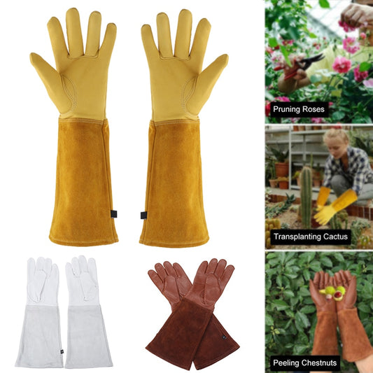 1 Pair Heavy Duty Gardening Gauntlet Gloves
