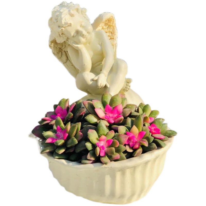 Resin Angel Flower Pot
