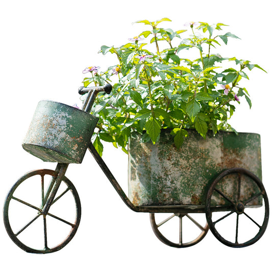 Bicycle Wrought Iron Flower Pot Flower Pot Succulent Pot Flower Cart