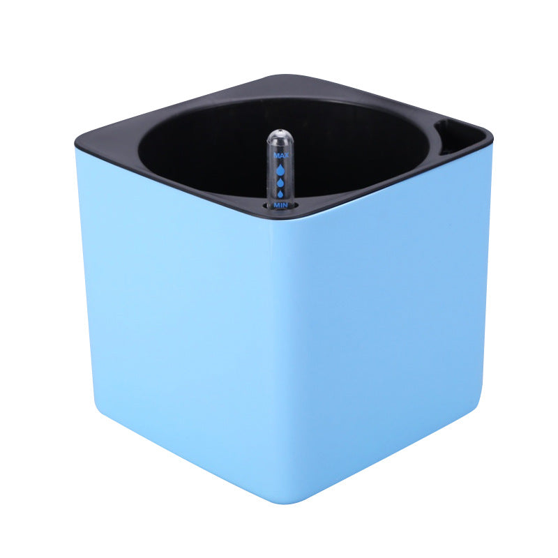 Square Shaped Self-Watering Flower Pot Indoor with Water Level Indicator