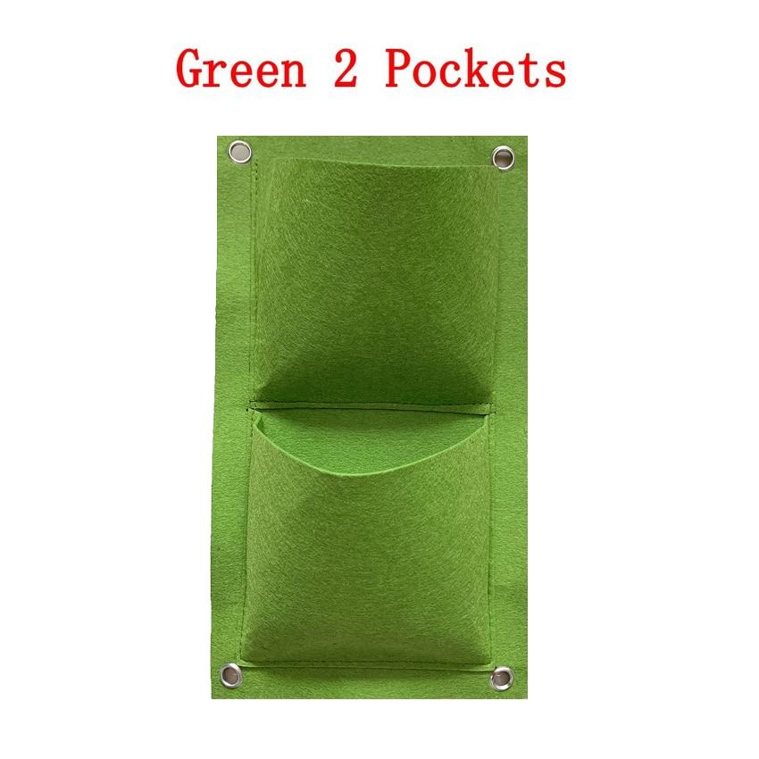 Black/Green Wall Hanging Planting Bags For Vertical Gardening