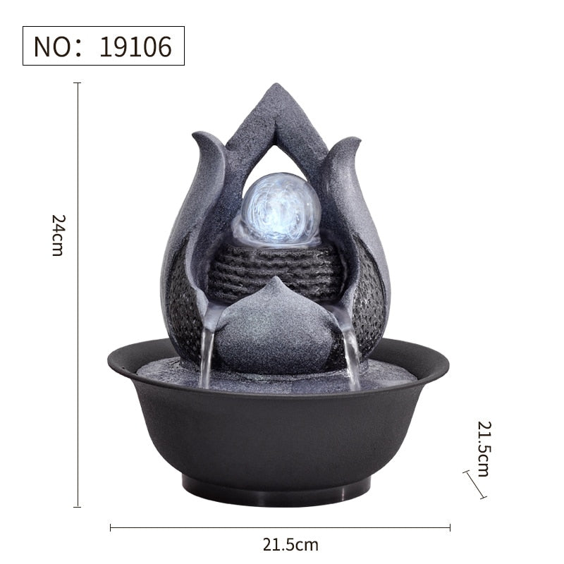 Decorative Indoor Tabletop Water Fountain (Type 19106)