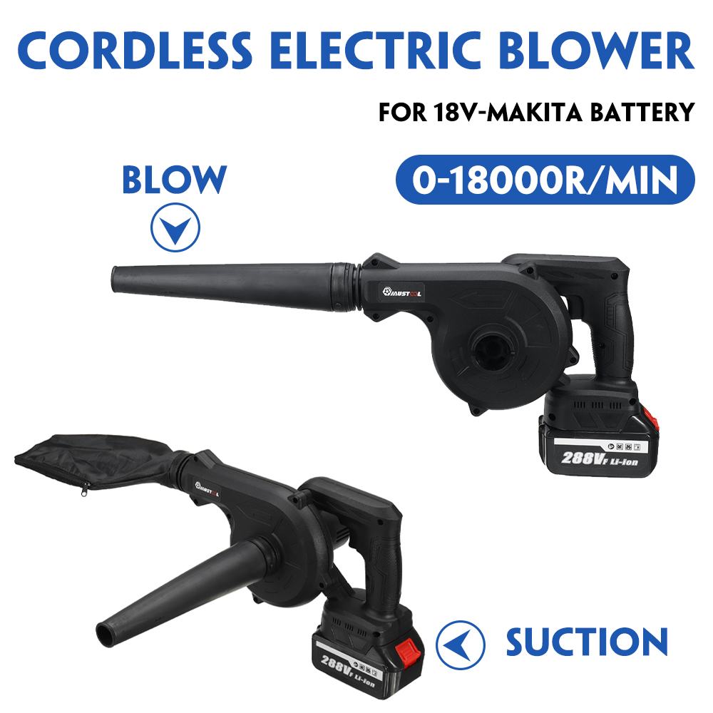880W 2 In 1 Cordless Electric Air Leaf blower with 18V Battery